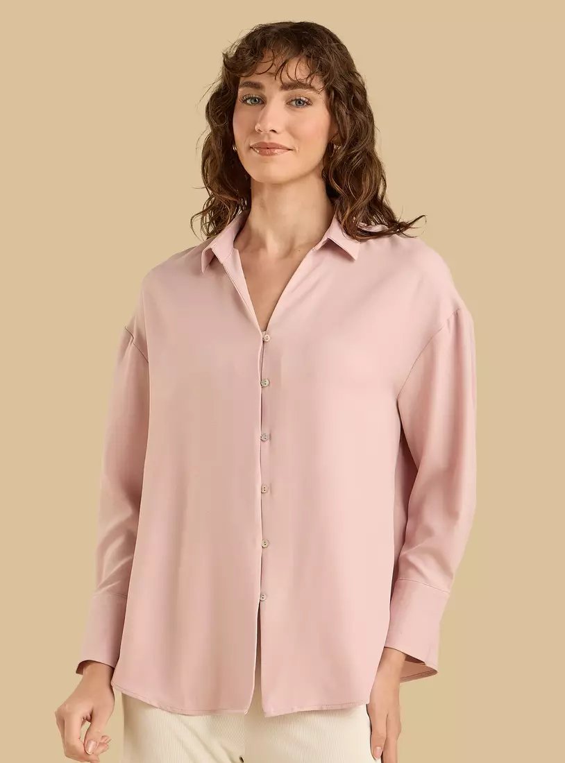 قميص كريب فضفاض