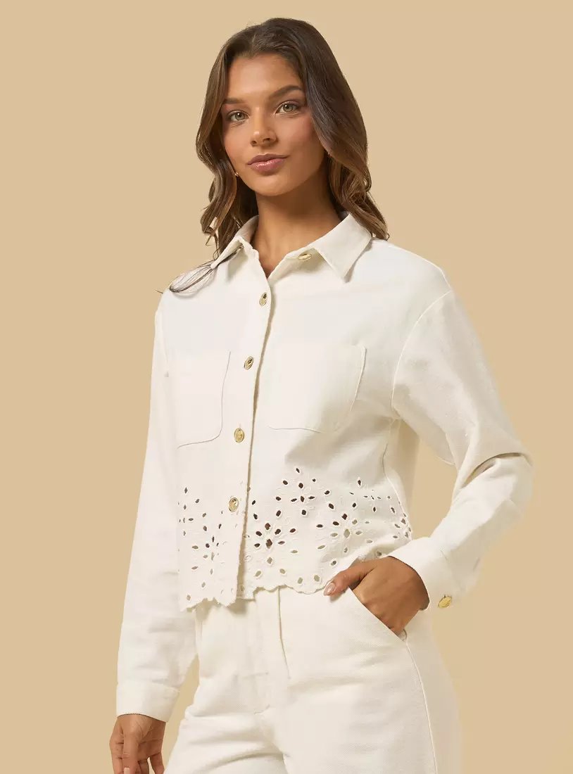 شاكيت فضفاض مطرز